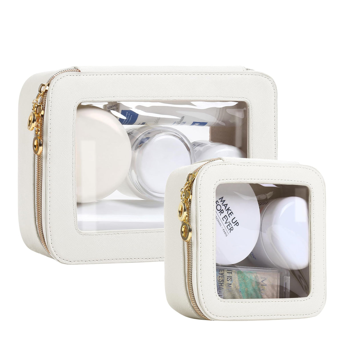 Luxe Clear Travel Makeup Bag Set