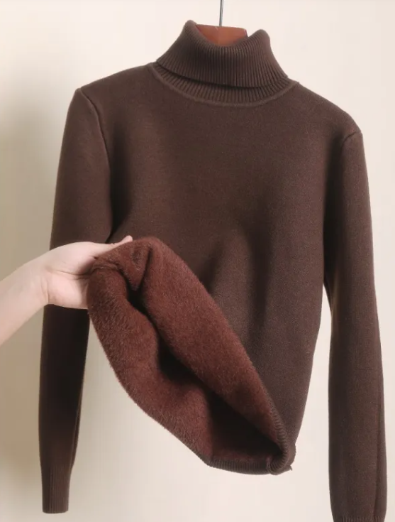 Amorha Cozy Fleece-Lined Turtleneck