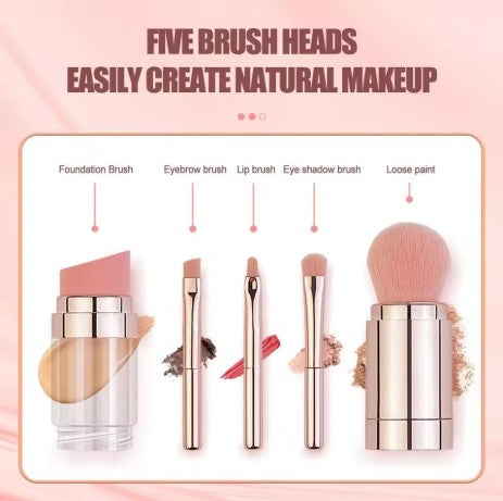 5-in-1 Travel Makeup Brush Set