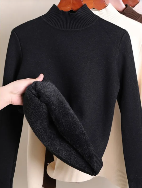 Amorha Cozy Fleece-Lined Turtleneck
