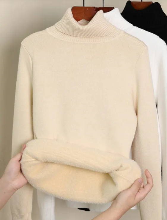 Amorha Cozy Fleece-Lined Turtleneck