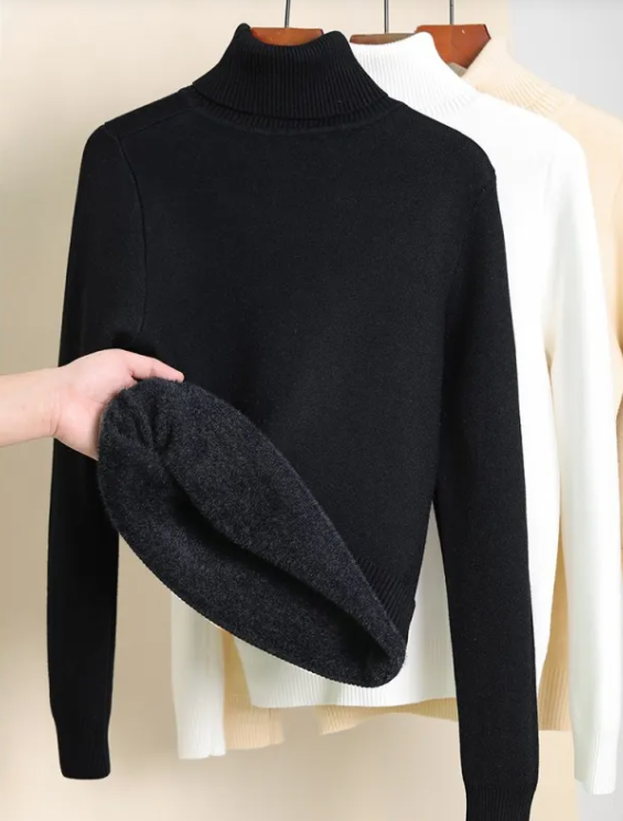 Amorha Cozy Fleece-Lined Turtleneck