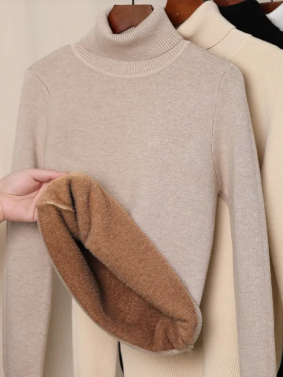 Amorha Cozy Fleece-Lined Turtleneck