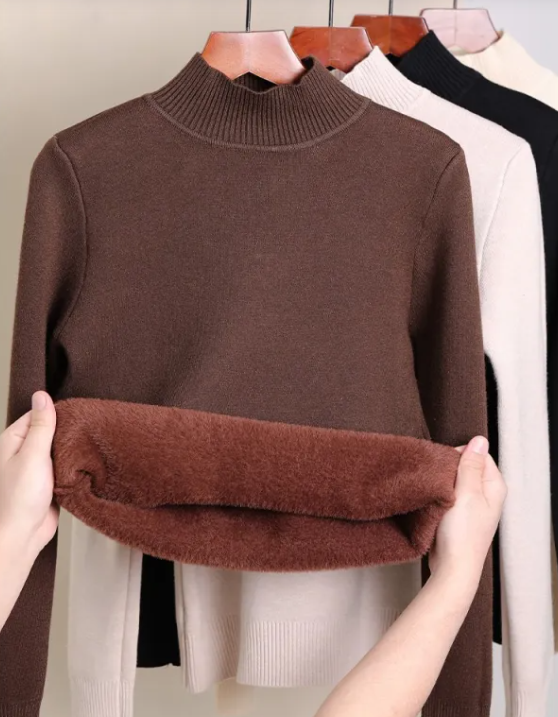 Amorha Cozy Fleece-Lined Turtleneck